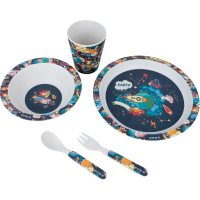Набір дитячого посуду Kite Space з бамбука 5 предметів (K22-313-01)