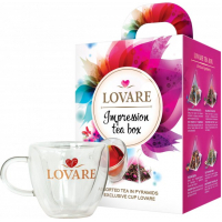 Чай Lovare Impression Tea Box 28 шт. + скляна чашка (77231)