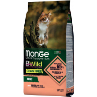 Сухий корм для кішок Monge Cat Bwild GR.FREE зі смаком лосося 1.5 кг (8009470012072)