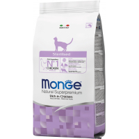 Сухий корм для кішок Monge Cat Sterilised зі смаком курки та лосося 400 г (8009470011921)