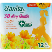 Гігієнічні прокладки Sanita 3D Airy Gentle Ultra Slim Wing 24.5 см 12 шт. (8850461090803)