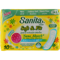 Гігієнічні прокладки Sanita Soft & Fit Maxi 24.5 см 10 шт. (8850461090285)
