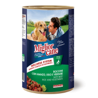 Консерви для собак Migliorcane зі шматочками яловичини, рисом та овочами 1250 г (8007520011518)