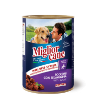 Консерви для собак Migliorcane зі шматочками дичини 405 г (8007520011259)