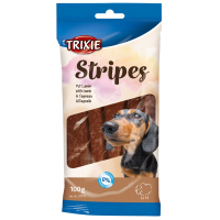 Ласощі для собак Trixie Stripes з ягням 100 г (10 шт) (4011905317724)