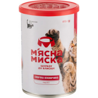 Паштет для котів М'ясна Миска з яловичиною 415 г (4820255190297)