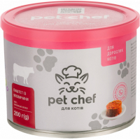 Паштет для котів Pet Chef з яловичиною 200 г (4820255190099)