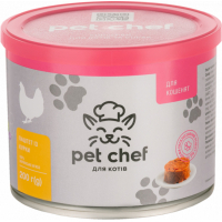 Паштет для котів Pet Chef з куркою для кошенят 200 г (4820255190075)