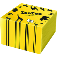 Серветки столові ZooZoo одношарові жовті 24x23 см 100 шт. (4823019009316)
