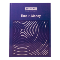 Канцелярська книга Buromax А4 TIME IS MONEY, 96 аркушів, клітинка, синя (BM.2400-102)