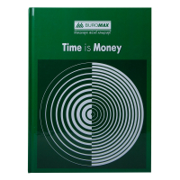 Канцелярська книга Buromax А4 TIME IS MONEY, 96 аркушів, клітинка, зелена (BM.2400-104)