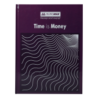 Канцелярська книга Buromax А4 TIME IS MONEY, 96 аркушів, клітинка, фіолетова (BM.2400-107)