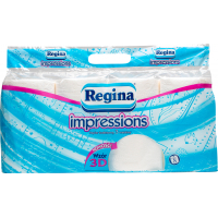 Туалетний папір Regina Impressions White 18 м 150 відривів 3 шари 8 рулонів (8004260487931)
