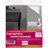 Скатертина одноразова Anna Zaradna поліетиленова біла 120 х 150 см (4820102052099)