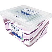 Ватні палички Novita Delicate Deco-box у квадратній коробці 300 шт. (4823071643909)