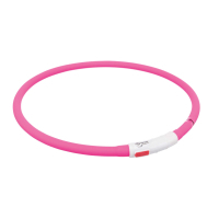 Нашийник для тварин Trixie світиться з USB 70 см/10 мм рожевий (4011905126470)