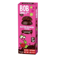 Цукерка Bob Snail Равлик Боб яблучно-полуничні в чорному шоколаді 30 г (4820219341307)