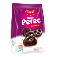 Дитяче печиво Detki Mini Pretze Крендель глазурований у шоколаді 160 г (5997380351943)