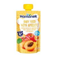 Дитяче пюре Hamanek Pouch яблуко і абрикос, 120 г (8595139783914)