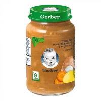 Дитяче пюре Gerber Яловичина по-домашньому з морквою, 190 г (7613036460965)