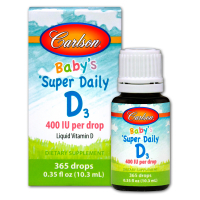 Вітамін Carlson Вітамін D3 для Малюків у Краплях, 400 МО, Baby's Super Daily (CAR-01250)