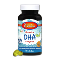 Жирні кислоти Carlson Риб'ячий жир (DHA) для Дітей, Смак Апельсина, Kid's Chewable (CL1570)