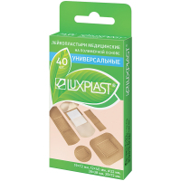 Пластир медичний Luxplast Універсальні на полімерній основі - 5 видів 40 шт. (8805178111990)