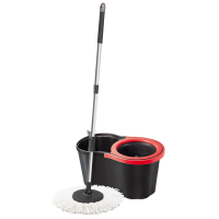 Комплект для прибирання Planet Household Spin Mop Joy чорний з червоним 16 л (12017)