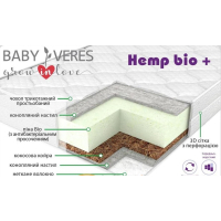 Матрац Верес Hemp Bio+ Aloe vera 140 х 70 х10 см (52.3.001)