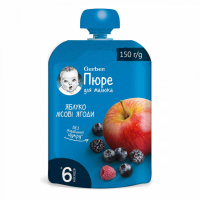 Дитяче пюре Gerber яблуко-лісові ягоди 150 г (7613287358981)