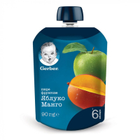 Дитяче пюре Gerber Яблуко і манго 90 г (7613036345866)