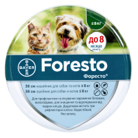 Нашийник для тварин Bayer Форесто від бліх і кліщів для собак і кішок малих порід 38 с (4007221038184)