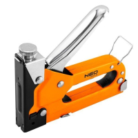 Степлер будівельний Neo Tools 3 в 1, 4-14 мм, тип скоб G, L, E, регулювання забивання скоб (16-031)