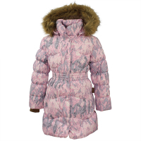 Пальто Huppa GRACE 1 17930155 світло-рожевий з принтом 134 (4741468585482)