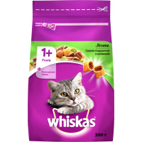 Сухий корм для кішок Whiskas з ягням 300 г (5900951014086)
