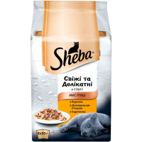 Вологий корм для кішок Sheba Fresh&Fine М'ясний мікс 6х50 г (4770608259723)