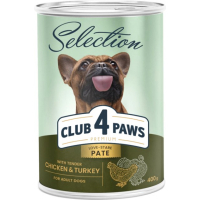 Консерви для собак Club 4 Paws Selection Паштет з куркою та індичкою 400 г (4820215369442)