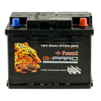 Акумулятор автомобільний G-Pard 60 Аh/12V Fast Euro (TRC060-F00)