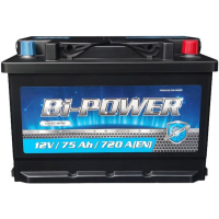 Акумулятор автомобільний BI-POWER 75 Аh/12V Euro (KLV075-00(720))