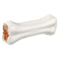 Ласощі для собак Trixie Кістка для чищення зубів з качкою Denta Fun 12 см 120 г (4011905313924)