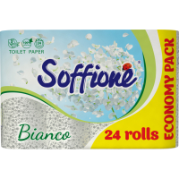 Туалетний папір Soffione Bianco 3 шари 24 рулони (4820003836606)