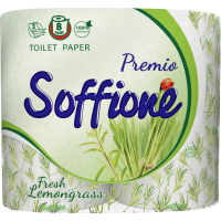 Туалетний папір Soffione Fresh Lemongrass 3 шари 8 рулонів (4820003833988)