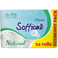 Туалетний папір Soffione Natural 3 шари 24 рулони (4820003836453)