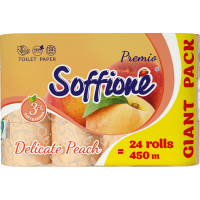 Туалетний папір Soffione Premio Delicate Peach 3 шари 24 рулони (4820003836354)