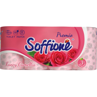 Туалетний папір Soffione Premio Fancy Camellia 3 шари 8 рулонів (4820003836071)