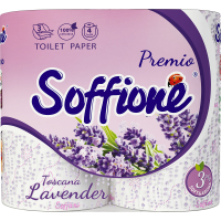 Туалетний папір Soffione Premio Toscana Lavender 3 шари 4 рулони (4820003833964)