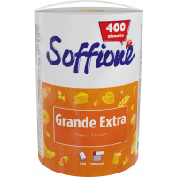 Паперові рушники Soffione Grande Extra 3 шари 400 відривів 1 рулон (4820003836057)