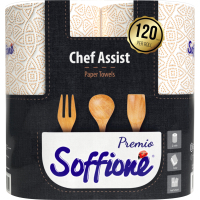 Паперові рушники Soffione Chef Assist Premio 3 шари 120 відривів 2 рулони (4820003836040)