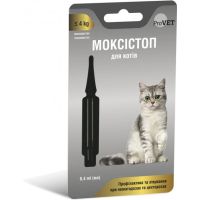 Краплі для тварин ProVET Моксістоп для котів масою тіла до 4 кг 0.4 мл (4823082419166)