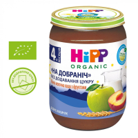 Дитяче пюре HiPP Organic На добраніч молочна манна з фруктами 190 гр (9062300132998)